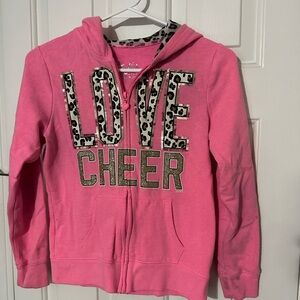Kids Pink 'Love Cheer' Hoodie